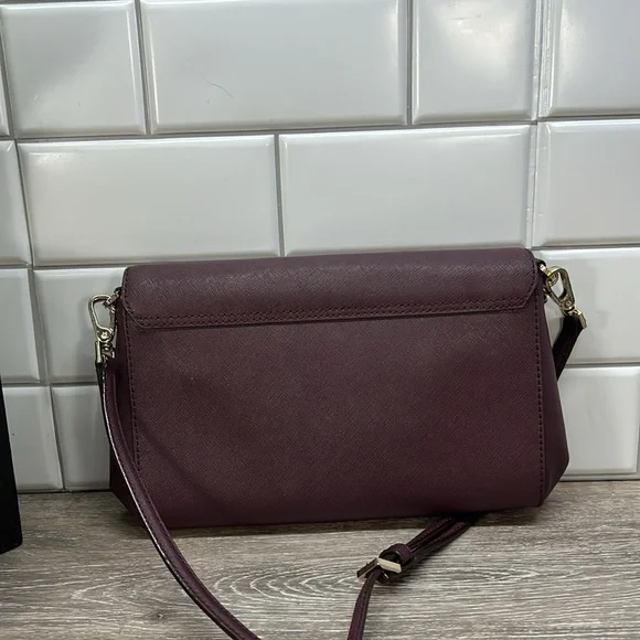 Kate Spade Burgundy Crossbody Bag with Chain Strap - Picture 3 of 15